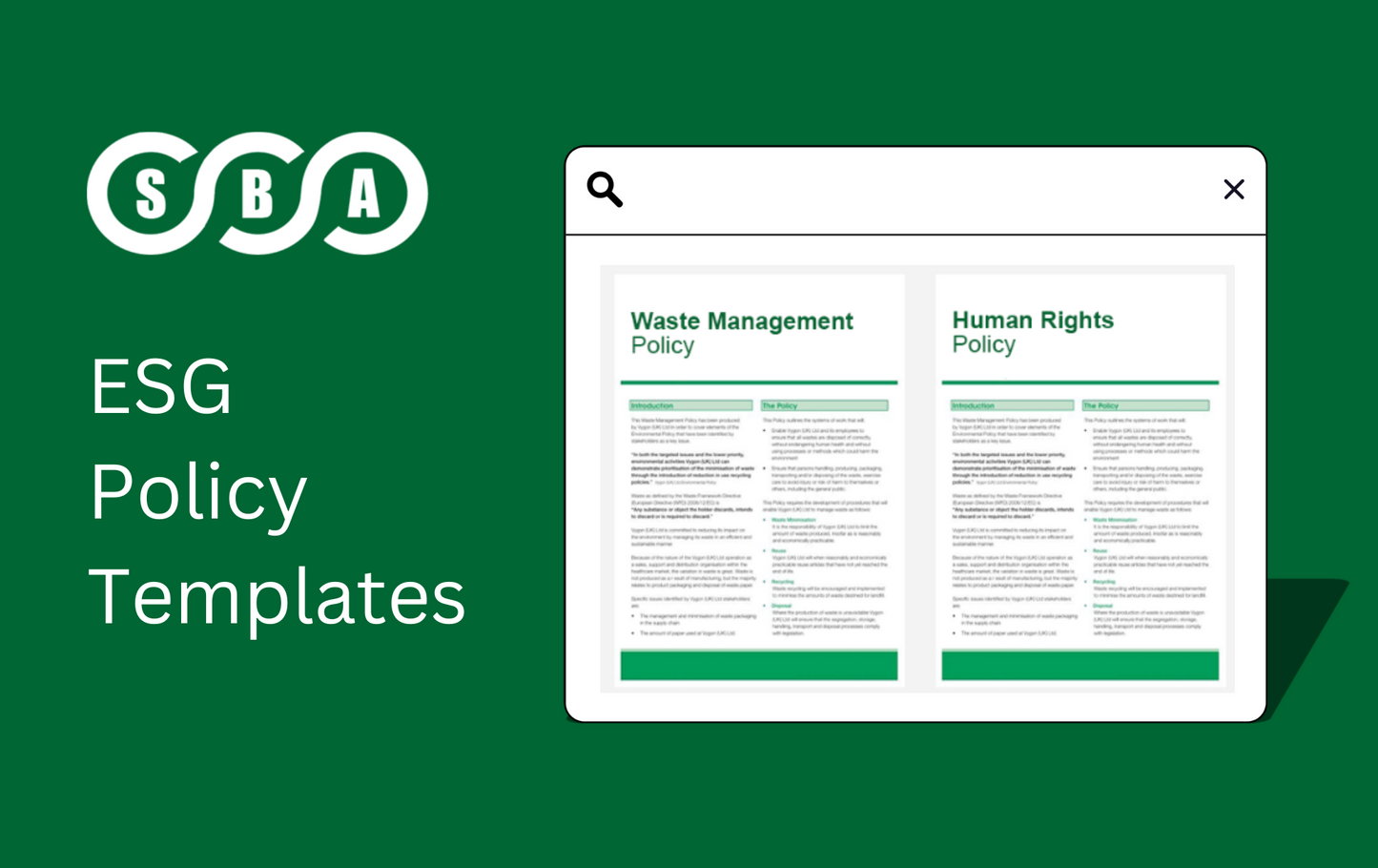 ESG Policy Templates