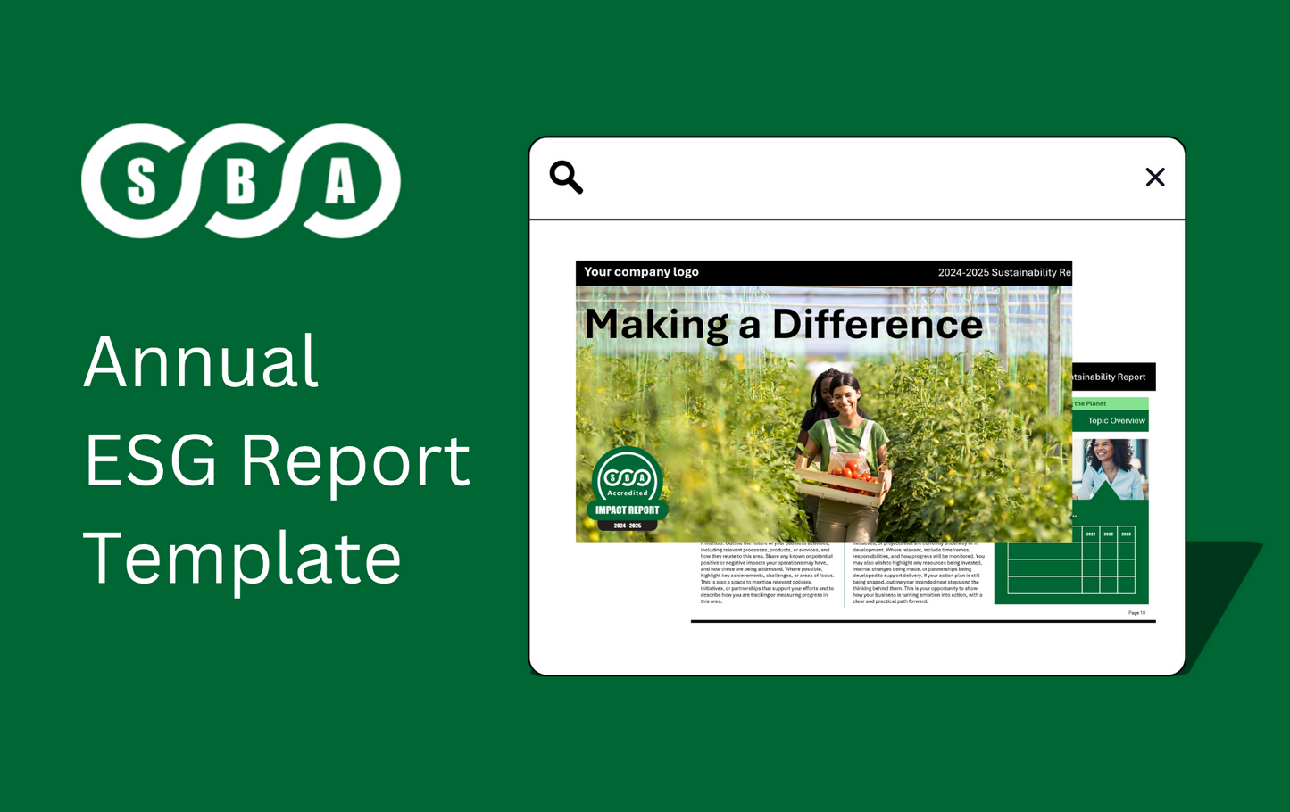 Annual ESG Report Template