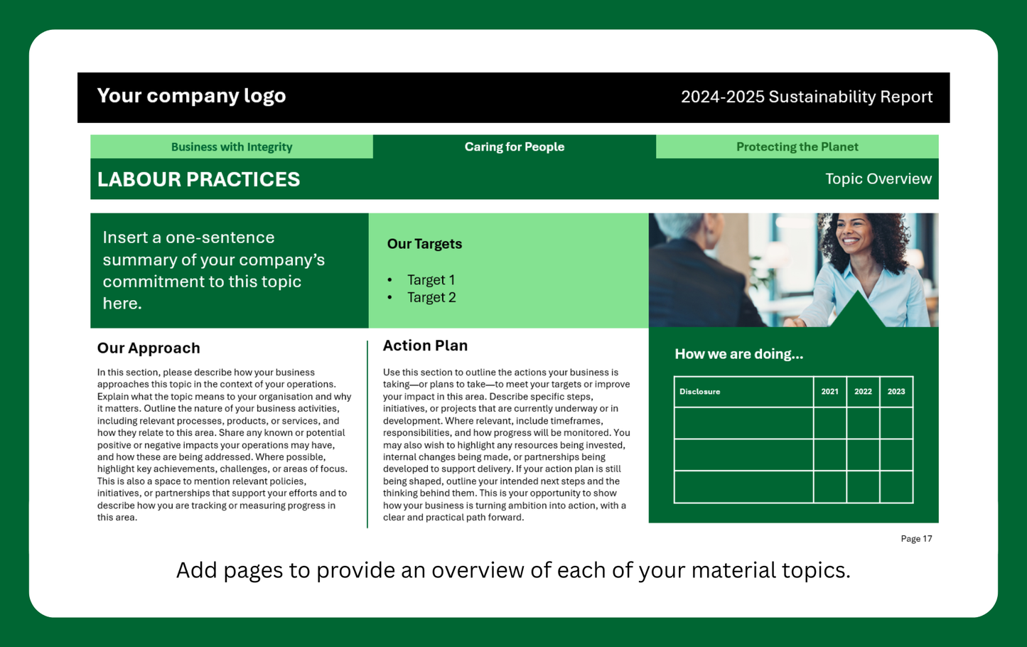 Annual ESG Report Template