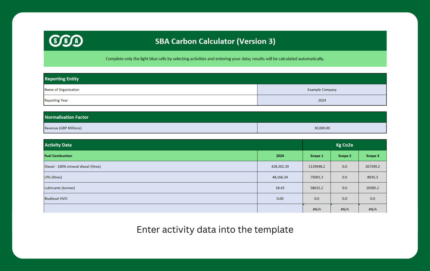 SBA Carbon Calculator